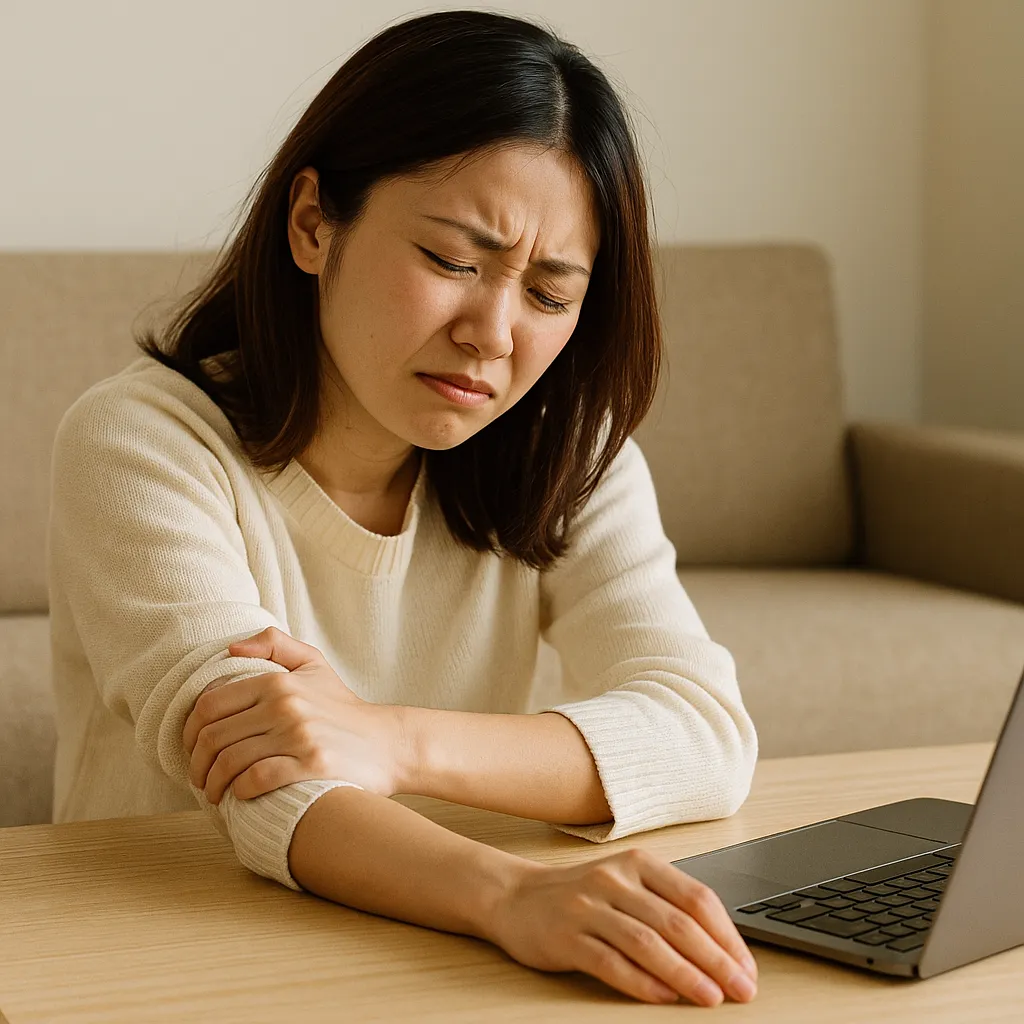 腕に負担がかかるイメージ